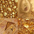 Golden Galore Acrylic Stilleto Press On Nail - MaYonail Store