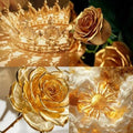 Golden Rose Acrylic Square Press On Nail - MaYonail Store