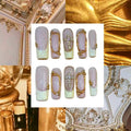 Golden Princess Acrylic Square Press On Nail - MaYonail Store