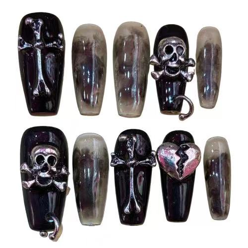 Cemetery Acrylic Coffin Press On Nails - MaYonail Store