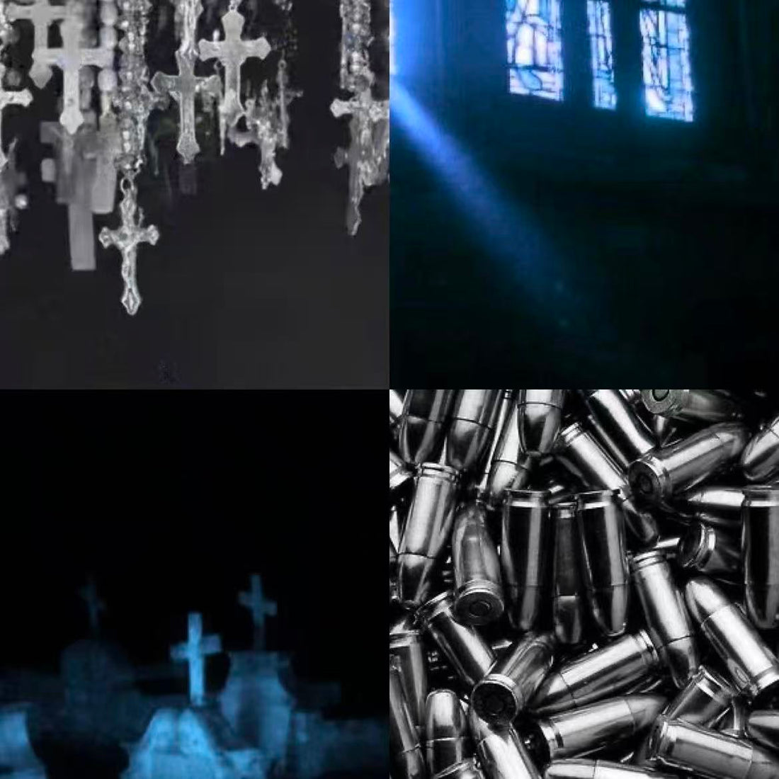 Gothic Azure Acrylic Square Press On Nail