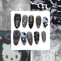 Grunge Kitty Acrylic Almond  Press On Nail - MaYonail Store
