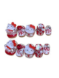 Hellokitty Love Acrylic Round Press On Nails - MaYonail Store