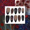 Artistic floral Acrylic Almond Press On Nail - MaYonail Store