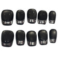 Black Silver Frenchtip Acrylic Sqaure Press On Nail - MaYonail Store