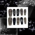 Elegant Butterfly Acrylic Coffin Press On Nail - MaYonail Store