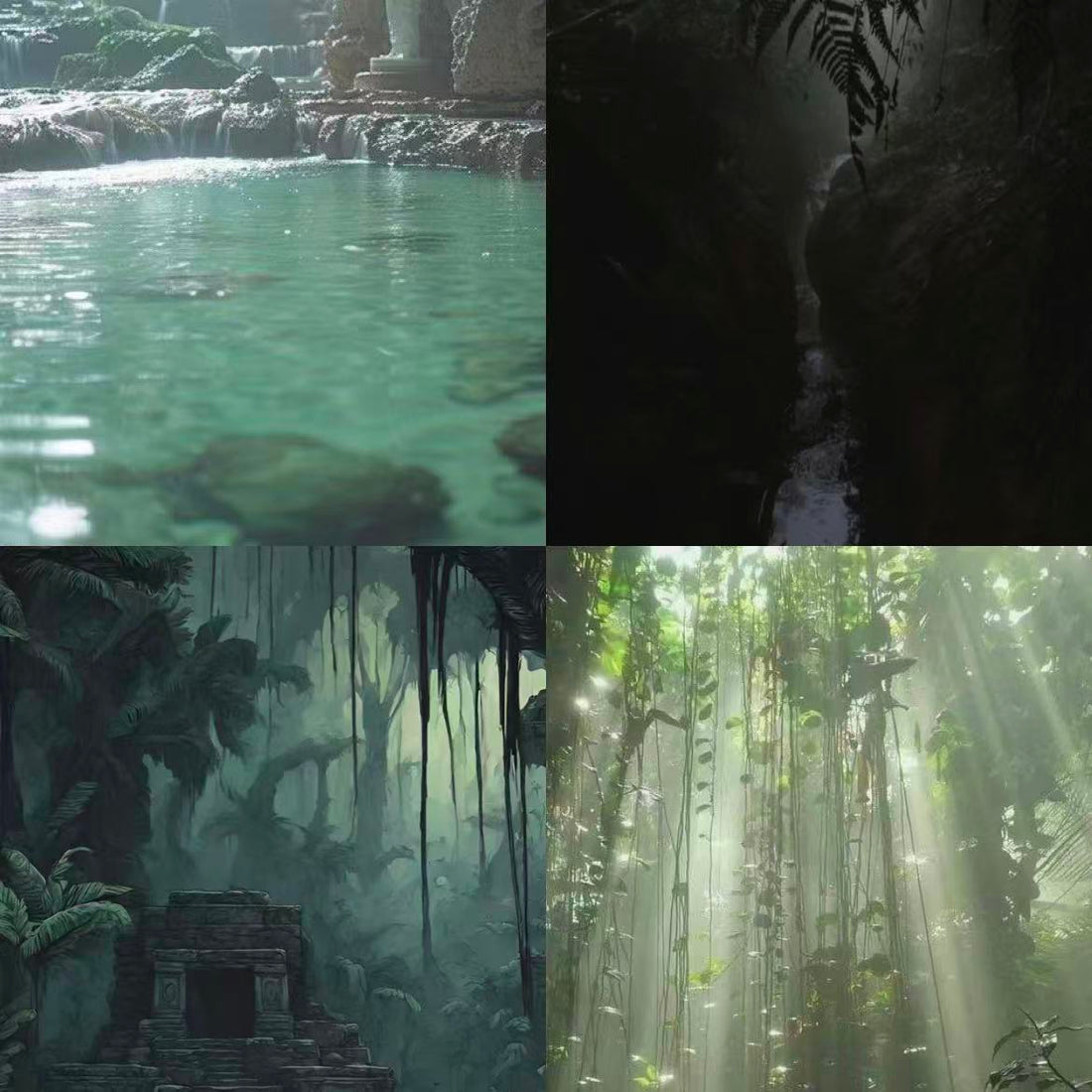 Jungle Jewels Acrylic Coffin Press On Nail