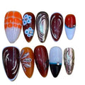 Koi Pond Acrylic Almond Press On Nail - MaYonail Store