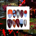 Koi Pond Acrylic Almond Press On Nail - MaYonail Store