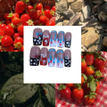 Lady Strawberry Acrylic Square Press On Nail Y393 - MaYonail Store