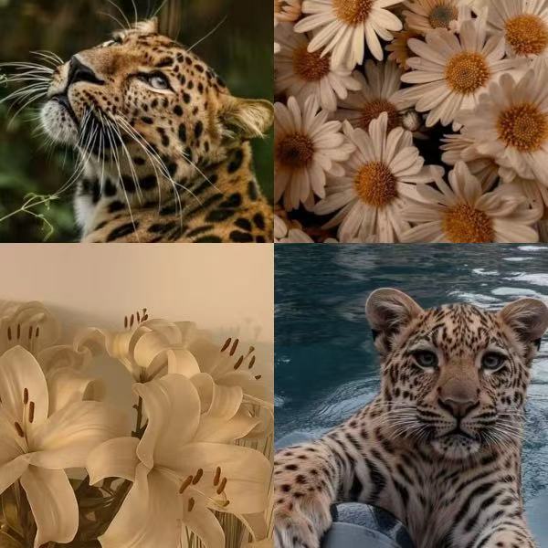 Lepoards Flower Acrylic Stiletto Press On Nail