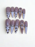 Lepoards Flower Acrylic Stiletto Press On Nail - MaYonail Store
