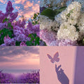 Lilac Garden Acrylic Almond Press On Nail - MaYonail Store