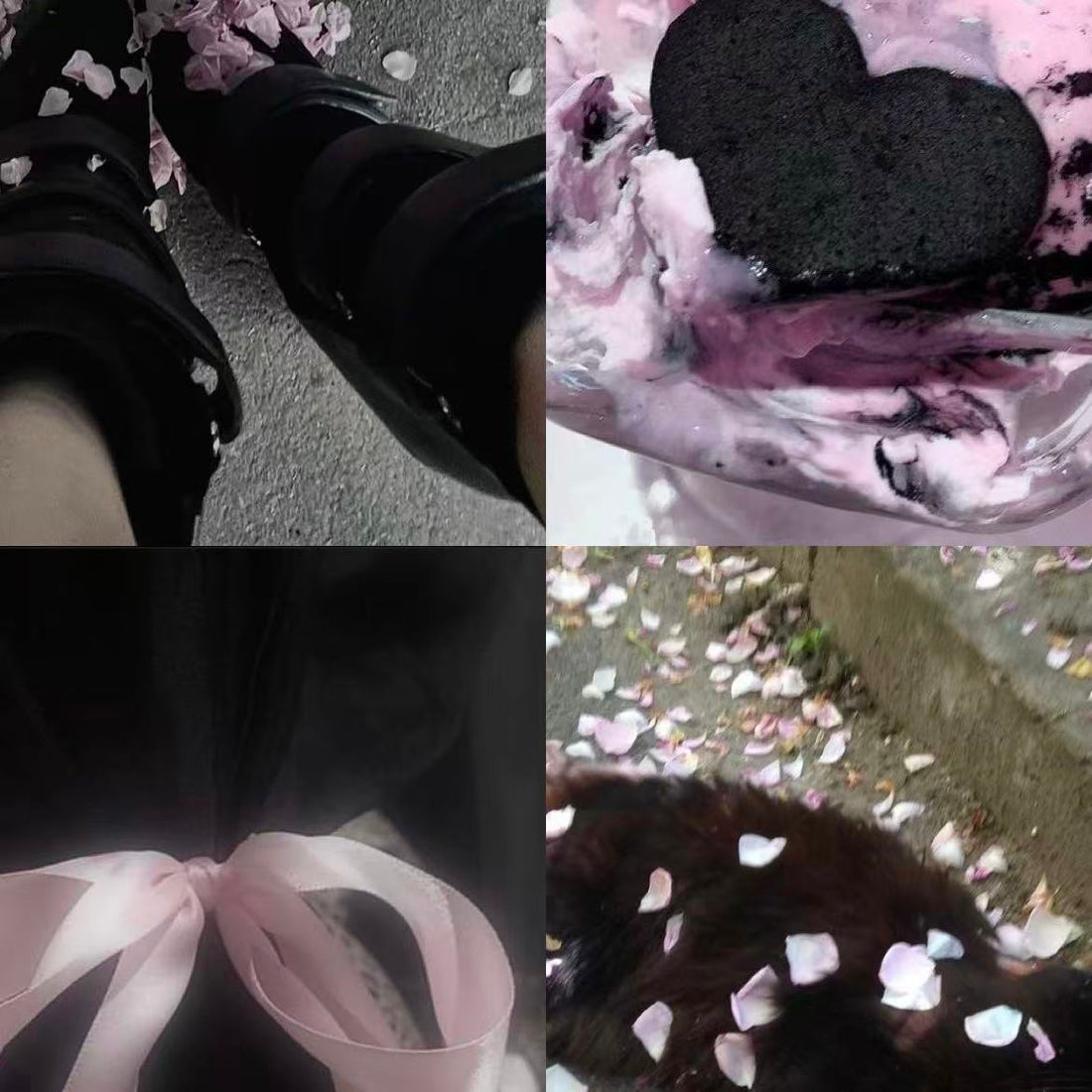 Black Bow Acrylic Almond Press On Nail