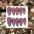 Floral Tiger Acrylic Almond Press On Nail - MaYonail Store