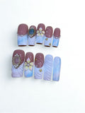 Mermaids Treasure Acrylic Square Press On Nail - MaYonail Store