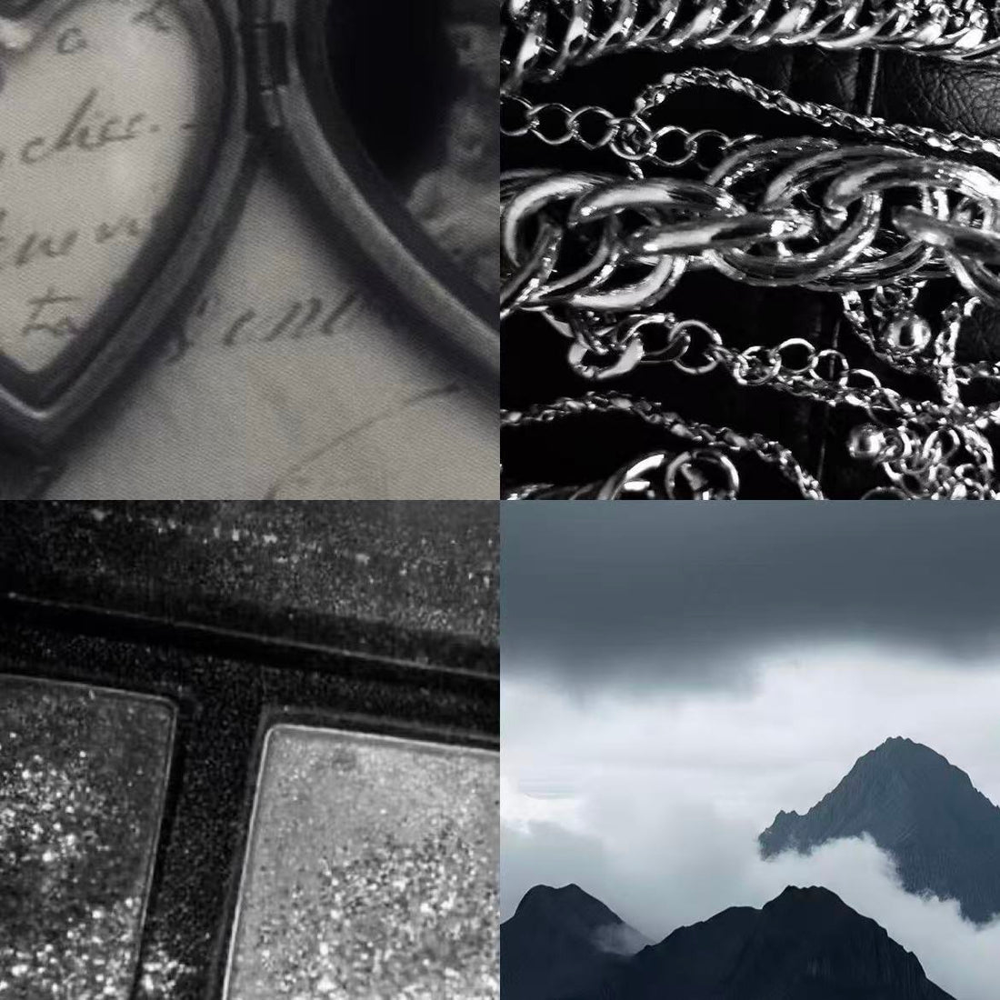 Moonlit silver Acrylic Oval Press On Nail