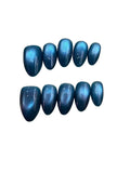 Ocean Blue  Acylic Almond Press On Nail - MaYonail Store