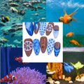 Ocean Fish Acylic Almond Press On Nail - MaYonail Store