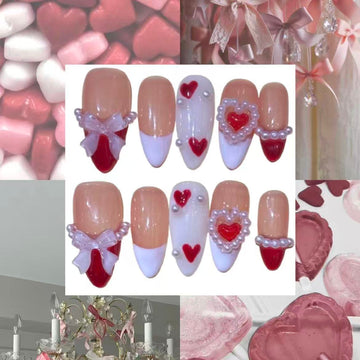 Pearl Promise Acylic Almond Press On Nail