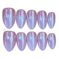 Pink Chrome Acrylic Almond Press On Nail - MaYonail Store