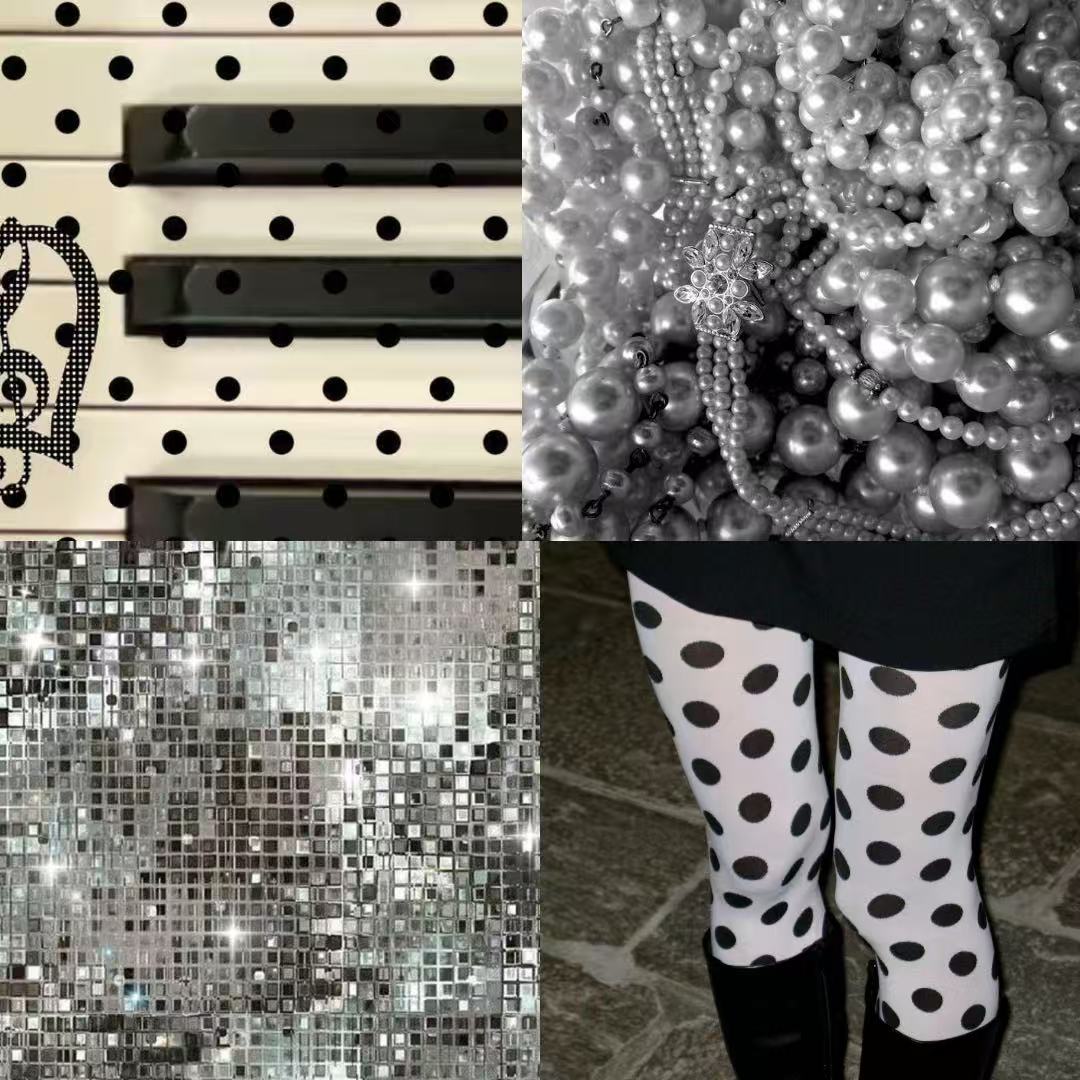 Polka Face Acrylic Square Press On Nail