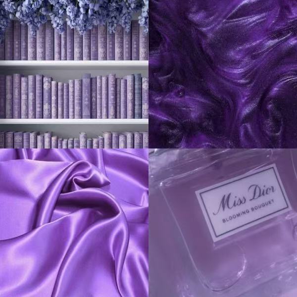 Purple Glam Acrylic Almond press On Nail - MaYonail Store