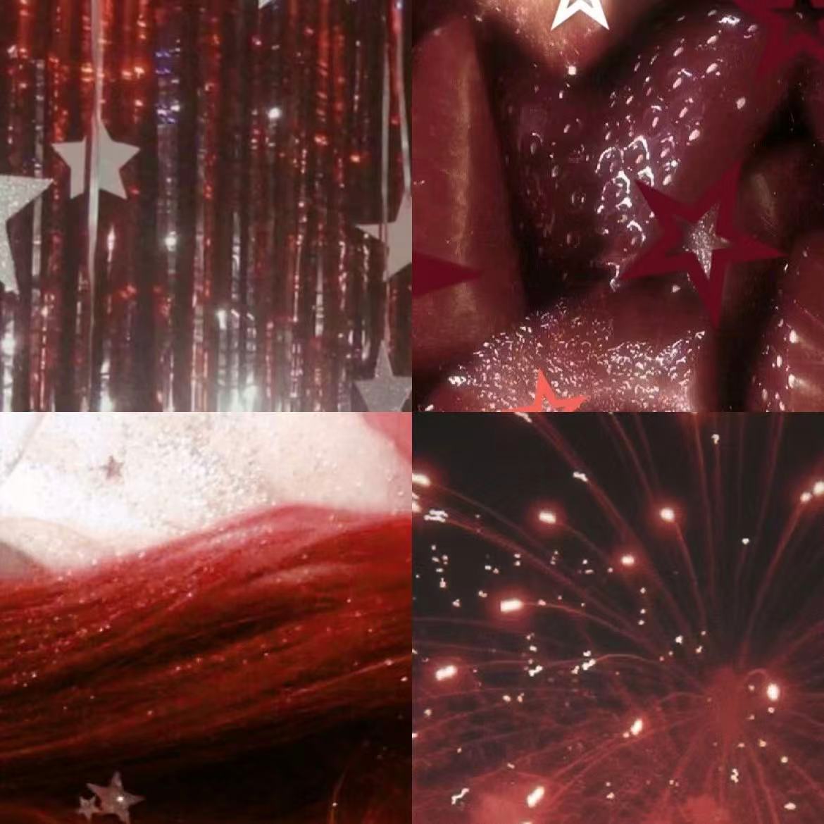 Firework Night Acrylic Square Press On Nail - MaYonail Store