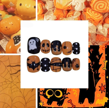 Creepy Cutie Acrylic Round Press On Nail L158