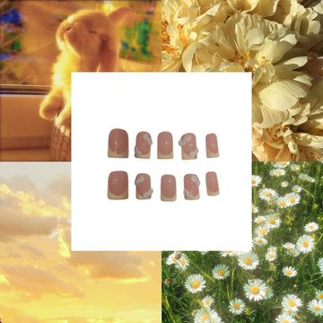 Buttercup Acrylic Square press On Nail L75 - MaYonail Store