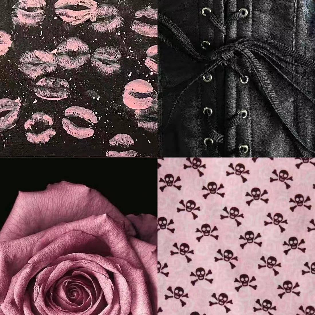 Romantic Goth Acrylic Stiletto Press On Nail