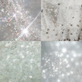 White Stardust Acrylic Square press On Nail - MaYonail Store