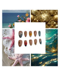 Sea Shore Acrylic Almond Press On Nail - MaYonail Store