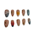 Sea Shore Acrylic Almond Press On Nail - MaYonail Store