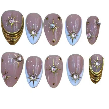 Shining Star Acrylic Almond Press On Nail - MaYonail Store