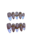 Shores Gold Acrylic Almond Press On Nail - MaYonail Store