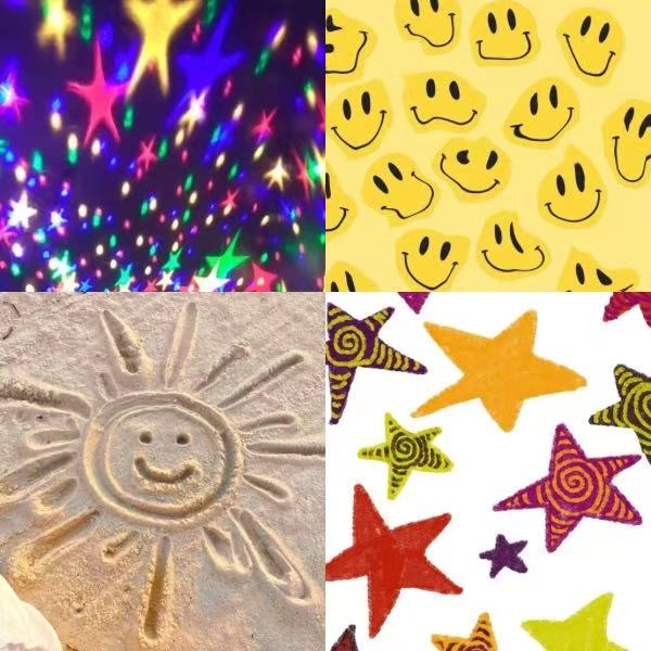 Smiley Star Acrylic Square Press On Nail - MaYonail Store