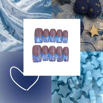 Starstruck Acylic Square Press On Nail