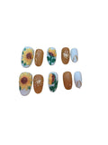 Sunflower Fields Acrylic almond  Press On Nail - MaYonail Store