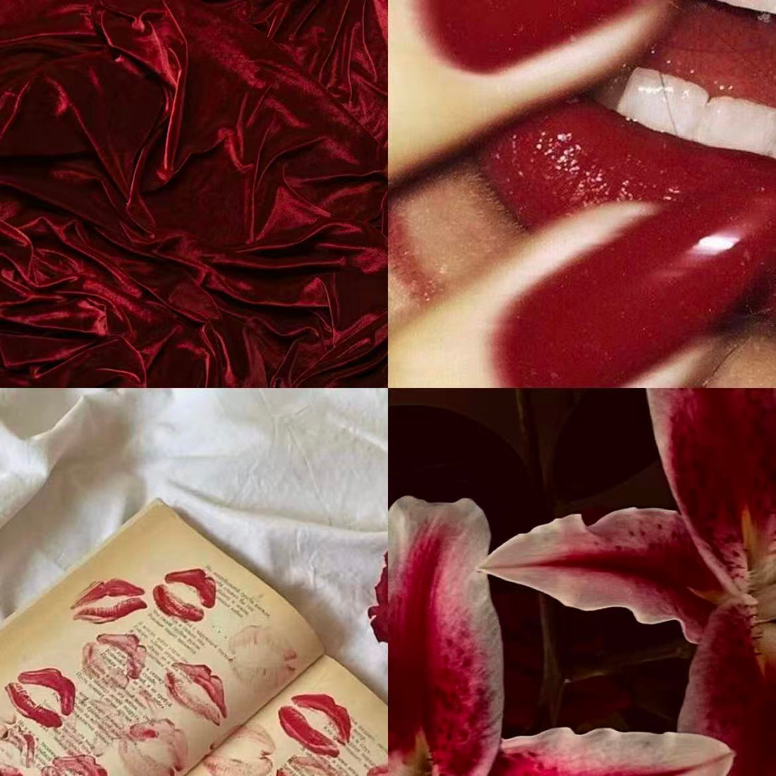 Valentines Lillies Acrylic Stiletto Press On Nail