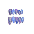 Violet Dragon Acrylic Almond  Press On Nail - MaYonail Store