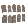 White Stardust Acrylic Square press On Nail - MaYonail Store