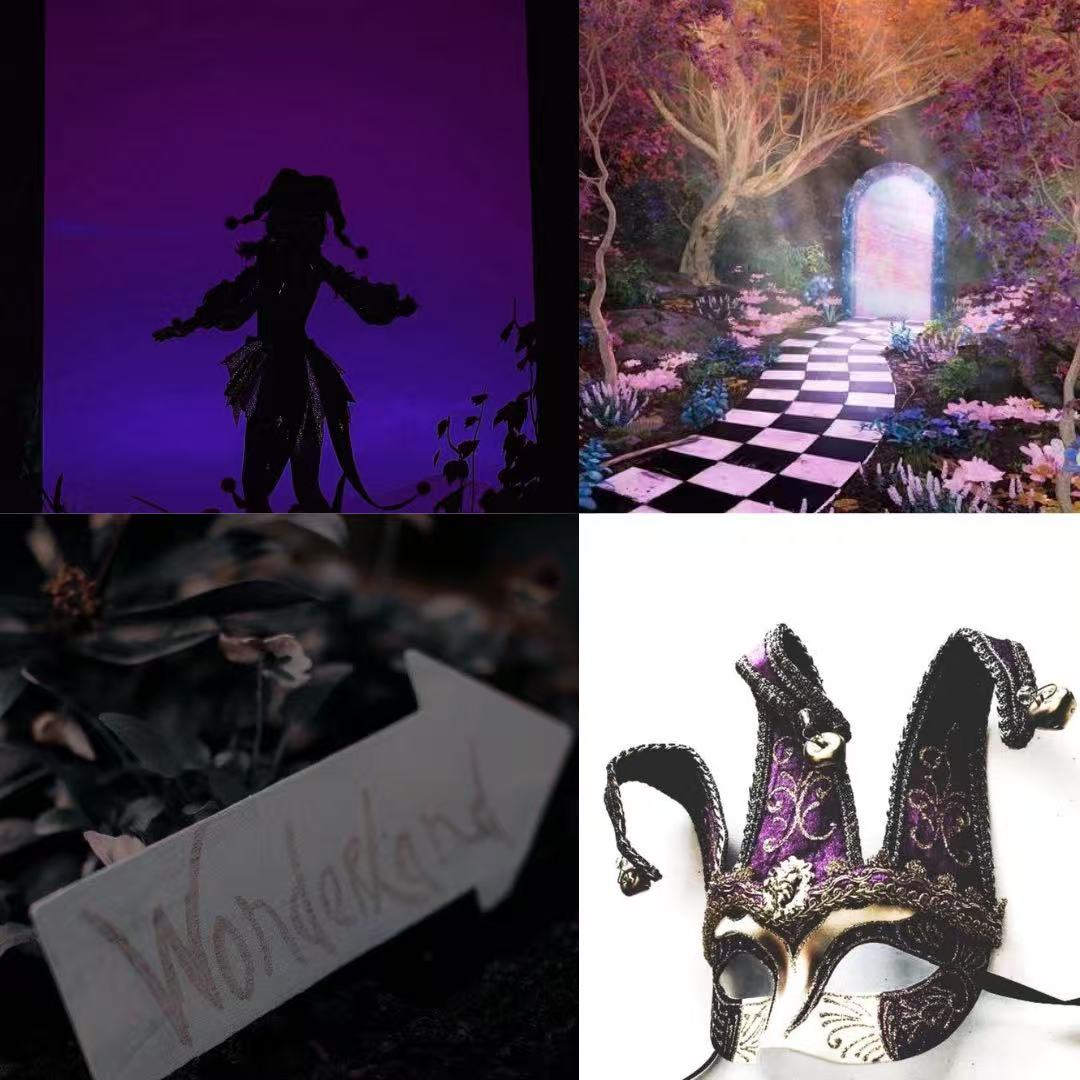 Wonderlandfull Jester Acylic Square Press On Nail