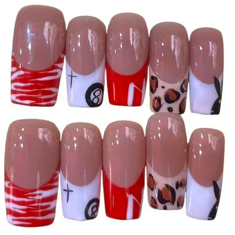 Y2K Playboy Acrylic Square Press On Nail